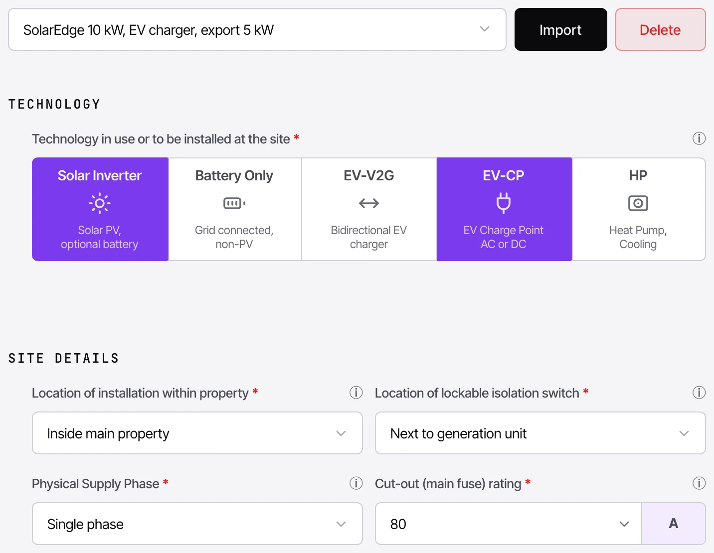 CLRD job template importing a saved standard install configuration in one click